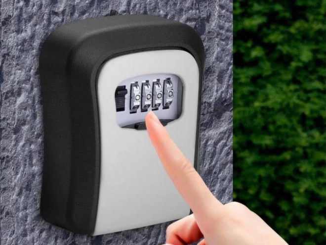 Metalen sleutelkastje met cijfercombinatieslot