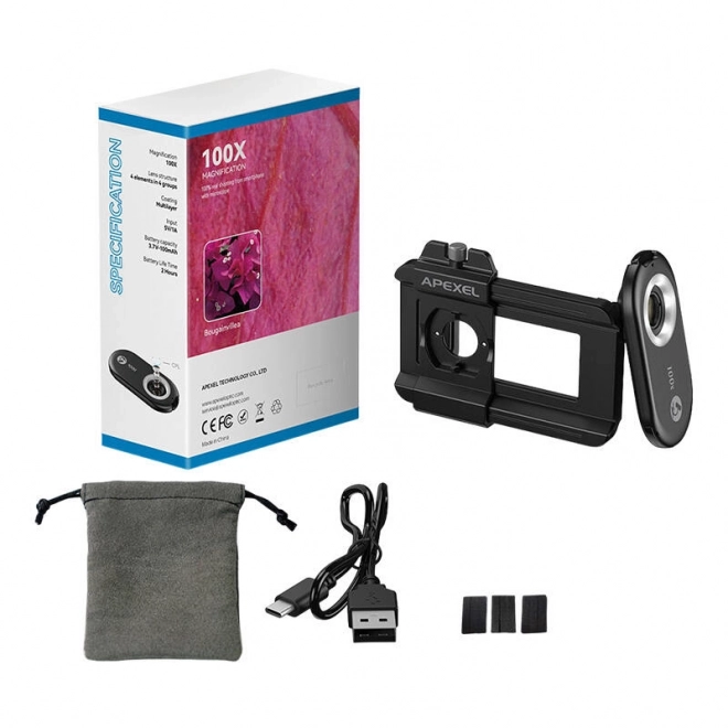 Telefoonlens 100x Apexel