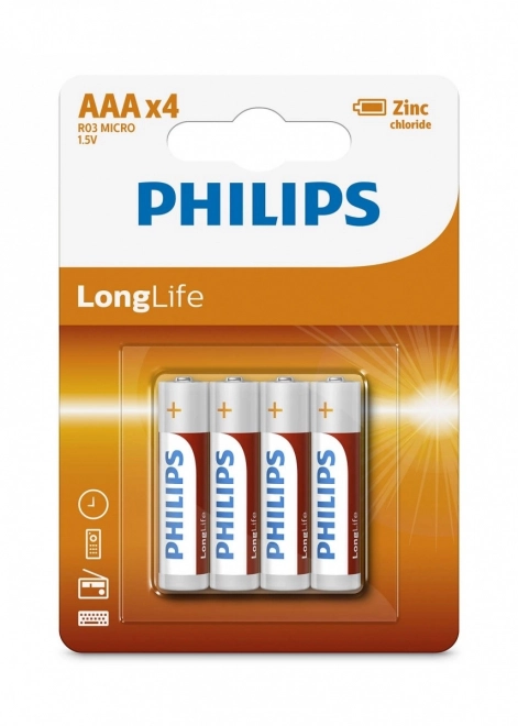Batterij R03 AAA LONGLIFE (4 BATTERIJEN)