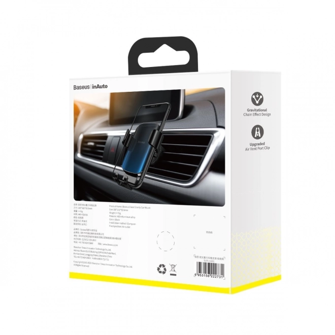 Baseus Glaze gravity telefoonhouder voor in de auto op ventilatierooster