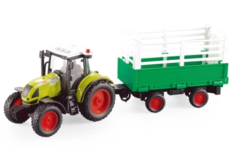 Tractor met aanhanger op batterijen