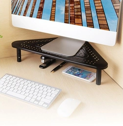 Verstelbare monitor- of laptopstandaard in driehoekvorm