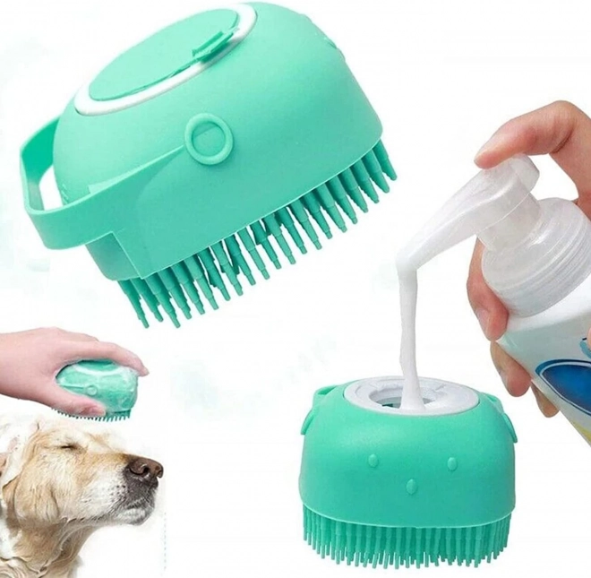Shampoondispenser direct in de borstel