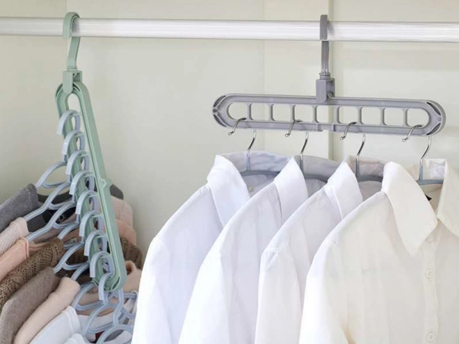 Multifunctionele kledingkast organizer groen 2 stuks