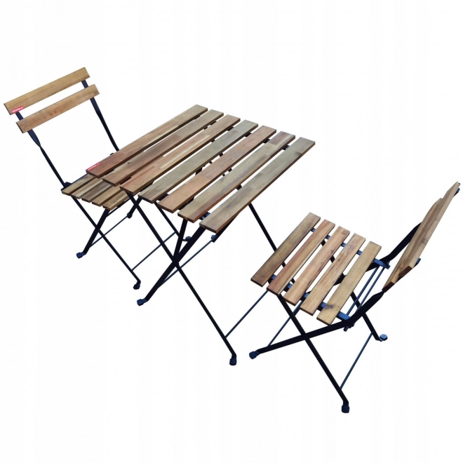 Tuinmeubelen van acaciahout - tafel en 2 stoelen