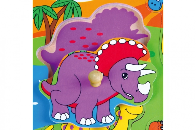 Houten inlegpuzzel - dinosaurussen