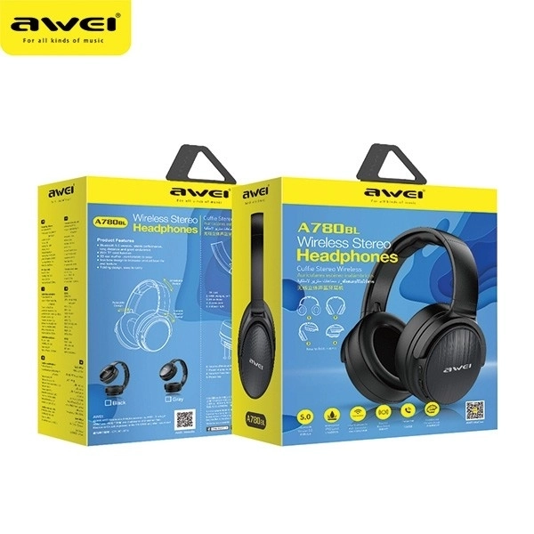 Draadloze Bluetooth koptelefoon zwart
