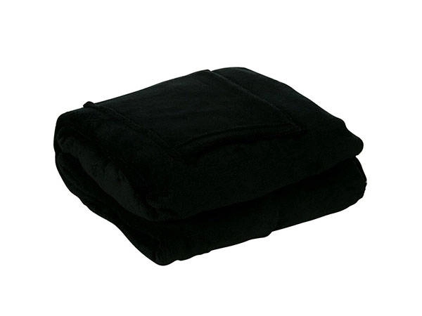 zwarte fleece deken met mouwen XXL