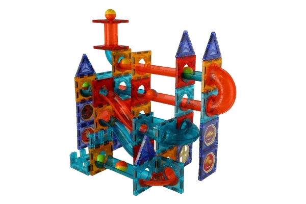 Magnetische knikkerbaan bouwset - 96 delen