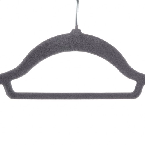 Set van 20 grijze fluwelen hangers Ruhhy