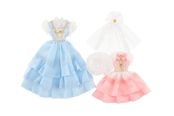 Poppenkleertjes met accessoires - 2 stuks