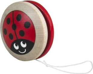 Detoa houten jojo Lieveheersbeestje, rood