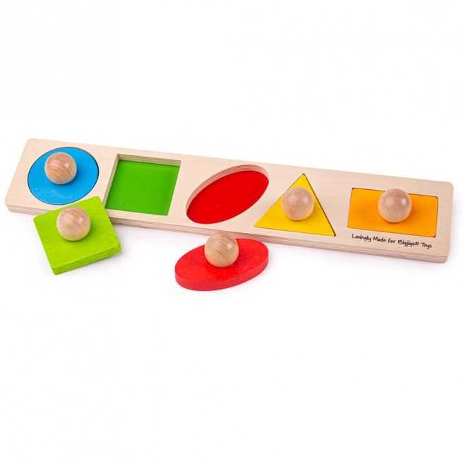 Houten invoegpuzzel vormen Bigjigs Baby