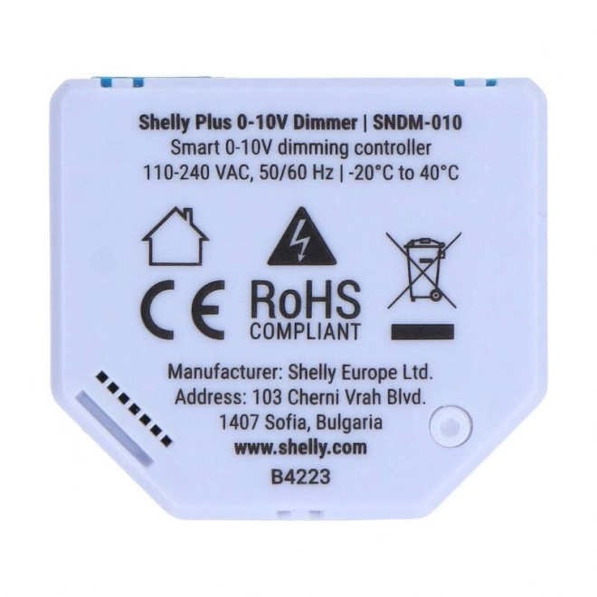 Shelly Plus 0-10V lichtdimmer WiFi/Bluetooth