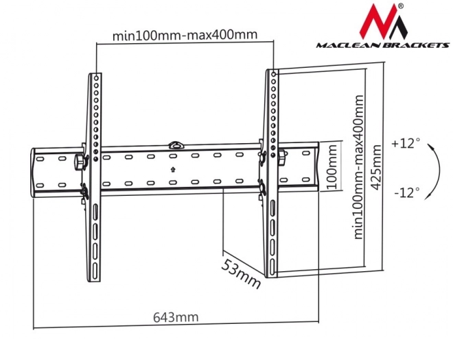 Wandhouder voor TV 37-85 inch