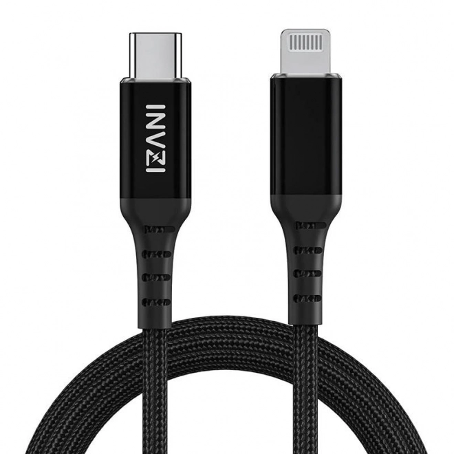 Kabel INVZI USB-C naar Lightning 2m zwart