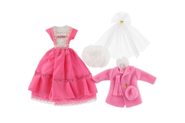 Poppenkleertjes met accessoires - 2 stuks