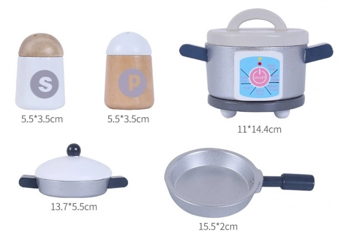 Houten keuken met accessoires Huisje