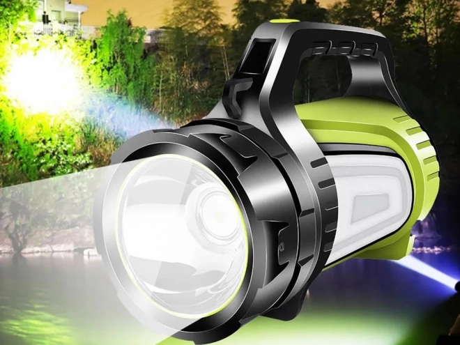 Oplaadbare LED-zaklamp met powerbank voor kamperen
