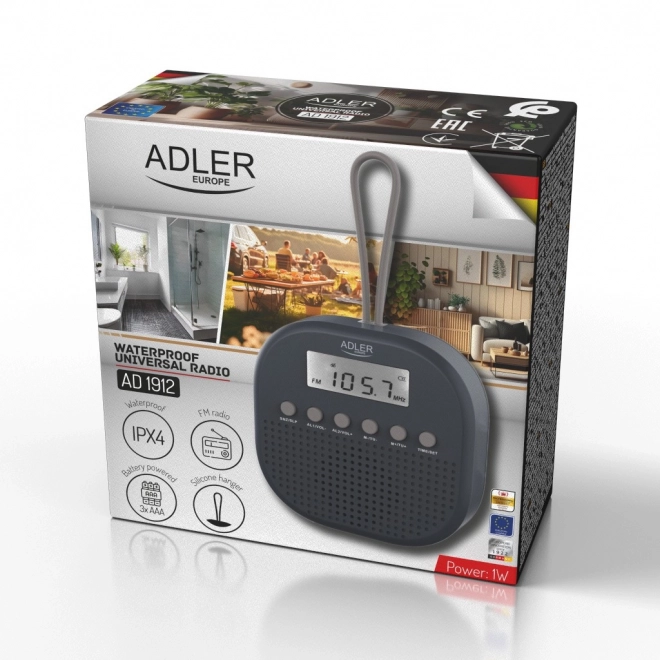Waterdichte FM-radio ADLER