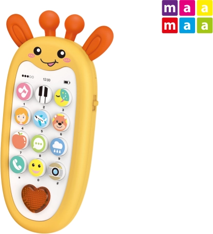 Kindertelefoon giraffe met effecten 13,5 cm