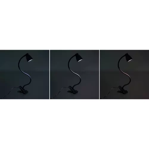 Bureaulamp met clip zwart Izoxis