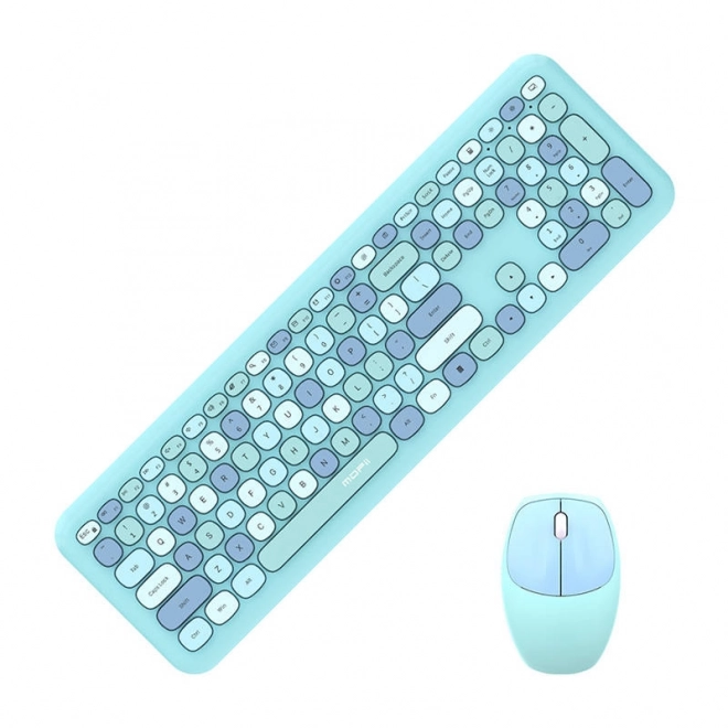 MOFII draadloze toetsenbord- en muisset blauw