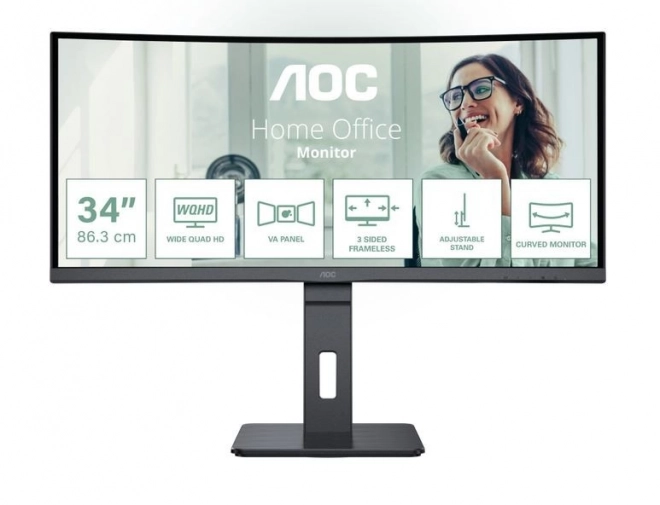 Gebogen monitor AOC CU34P3CV 34" 100Hz VA