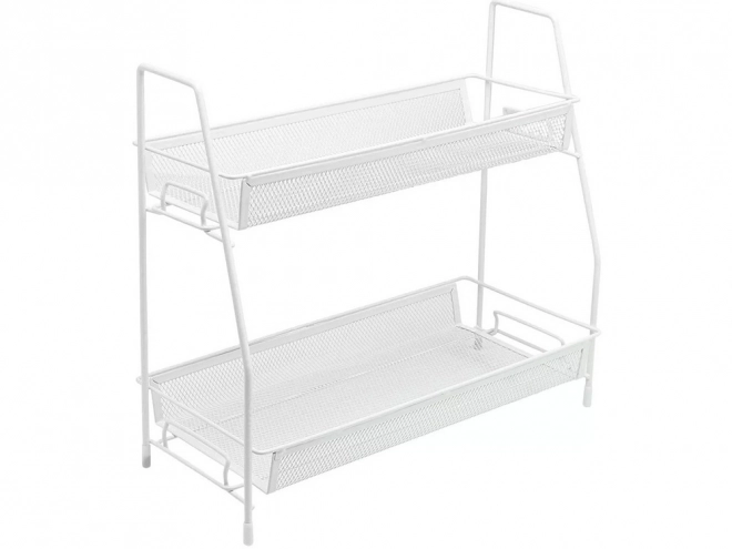 Dubbeldeks keukenorganizer wit
