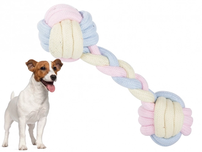 Trekkoord voor honden met touw en ballen