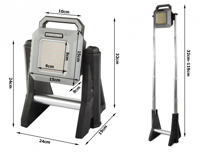 Oplaadbare LED telescopische schijnwerper 3000 lumen