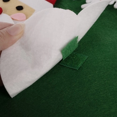 DIY vilten kerstboom met ornamenten 90 cm