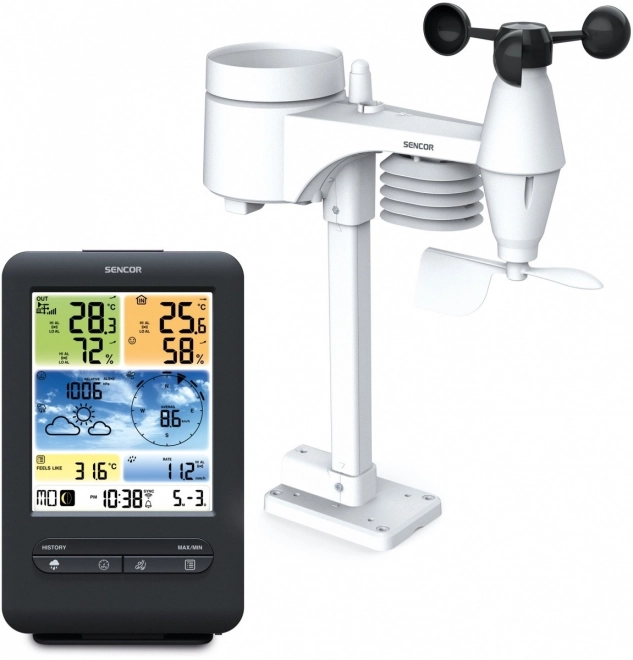 Professioneel weerstation met WiFi-sensor 5v1