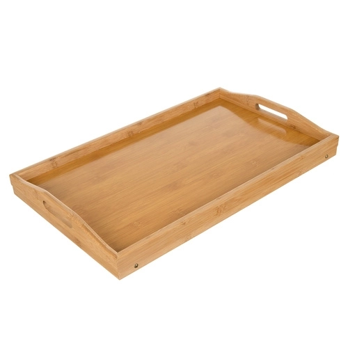 Opvouwbare bamboetafel voor bed met laptopfunctie