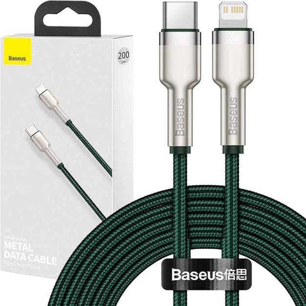 Baseus USB‑C naar Lightning kabel 2 m groen