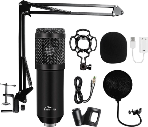 Studiomicrofoon met accessoires Media-Tech