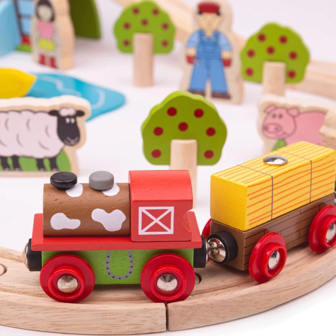 Bigjigs Rail Houten Treinset Boerderij