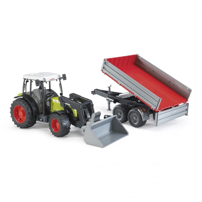 Bruder Tractor CLAAS Nectis 267F met lader en aanhanger