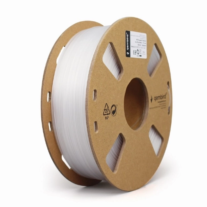 Filament voor 3D-printers PETG/1,75 mm/1 kg/wit