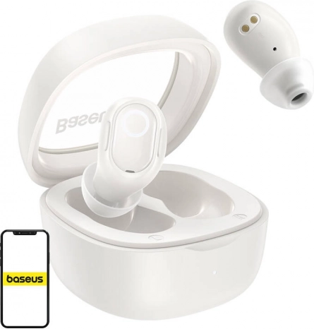 Draadloze oordopjes Baseus Bowie WM02 TWS met Bluetooth 5.3 – wit
