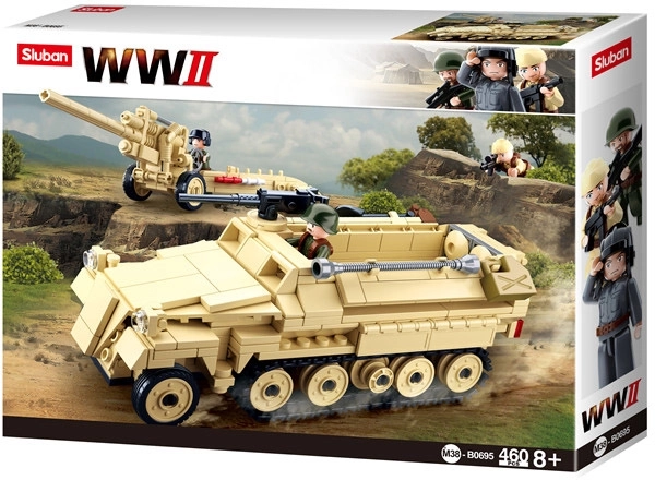 Sluban WWII M38-B0695 Duitse halftrack trekker - Half Track