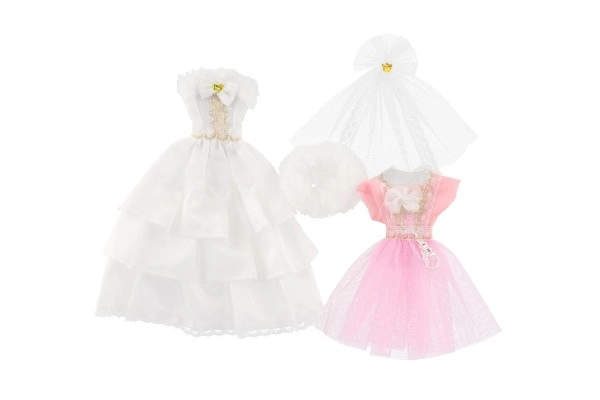 Poppenkleertjes met accessoires - 2 stuks