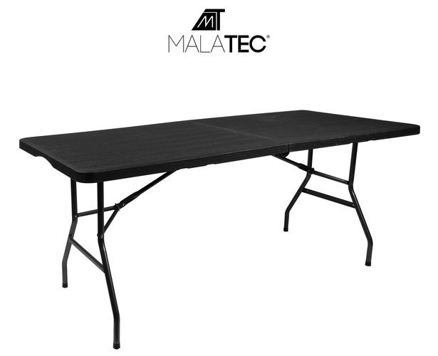 Opvouwbare tuintafel zwart 180 cm