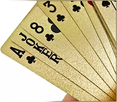Gouden plastic speelkaarten - $$$ dollar
