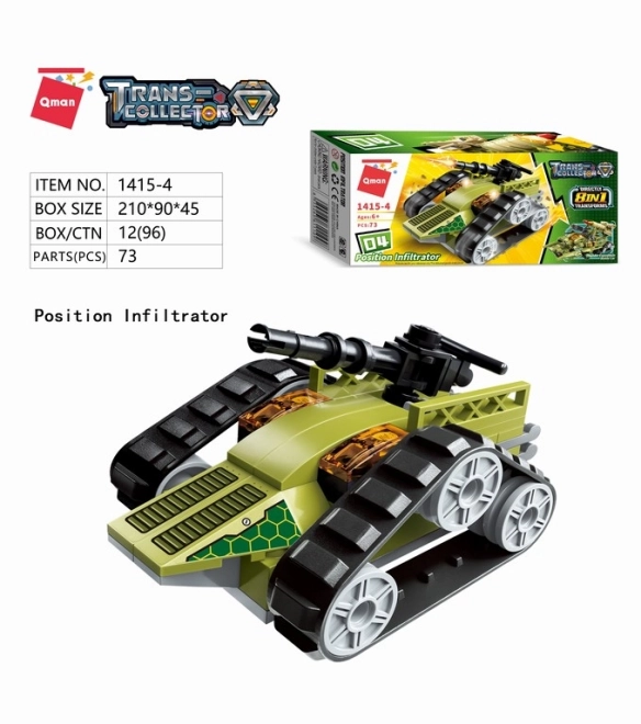 Qman Thunder Expedition Gevechtsvoertuig Bouwset 8v1