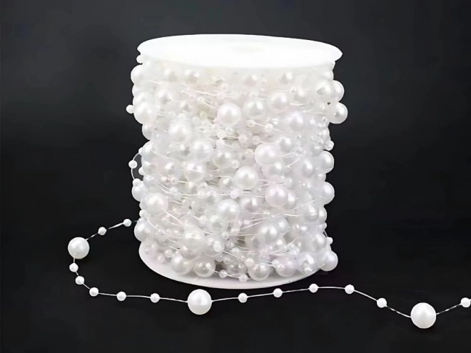 Parelslinger witte parels kerstboomdecoratie