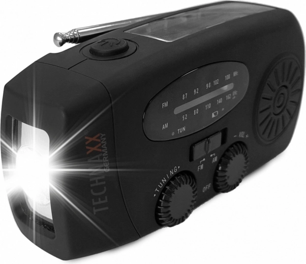 AM/FM-radio en heldere LED-zaklamp