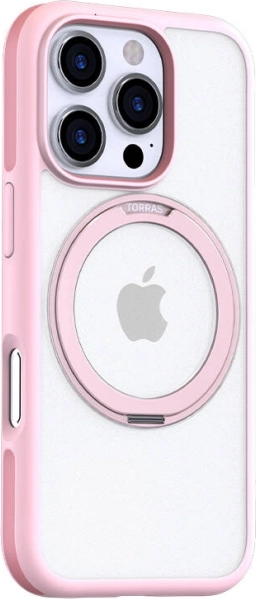 Torras Ostand R Fusion hoesje voor iPhone 16 Pro Max roze