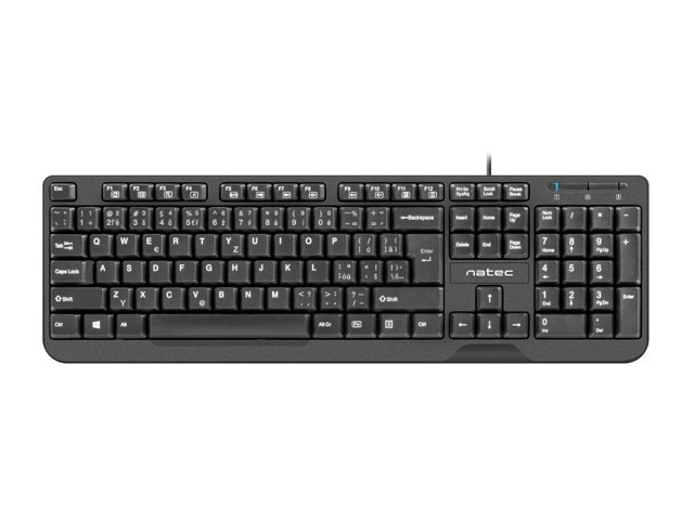 Toetsenbord Natec Trout Slim USB CZ/SK 1.8m zwart