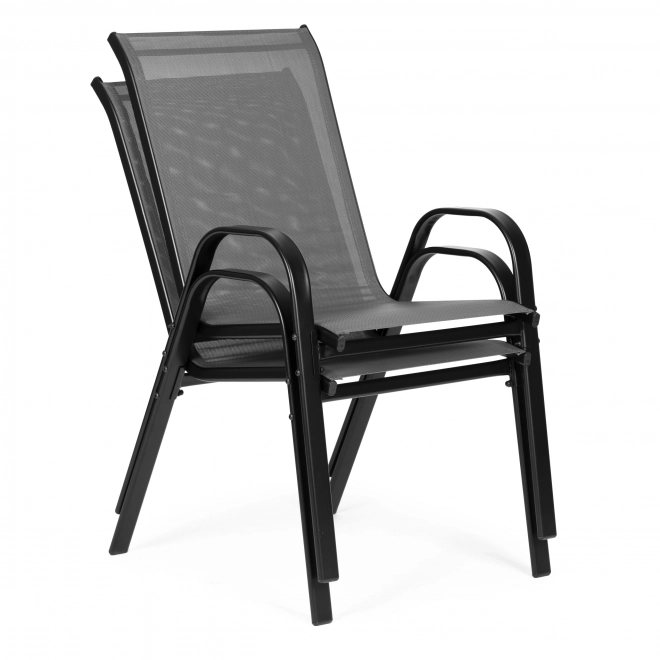 Set van tuinstoelen voor terras, balkon, grijze kleur